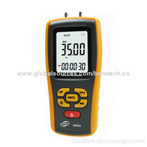 Pressure Manometer with LCD Display/Can Control Gas Ratio in Combustion and Monitor